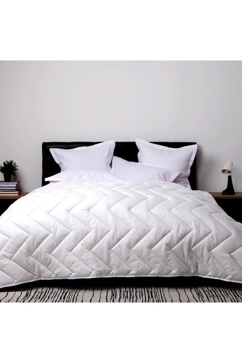 PATONE Quilted Winter Wool Quilt White 200x220, for 2 people, PLIMALBA200