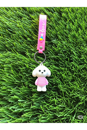 Ranüş Home Silicone Keychain with Cute Dog Figure