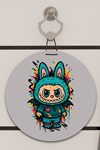 Dormot Digital Print Gray, Standard, Colorful Labubu Themed, Door Ornament, Wall Ornament