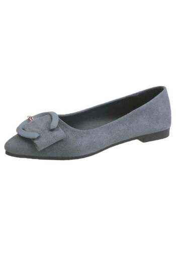 Rup Art Women’s Korean Style Flats – Lightweight Slip-On Office Shoes with Buckle – Casual & C