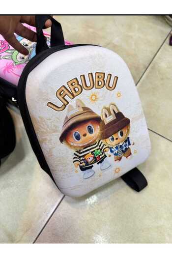 ÖZÜM TAKI GANTĂ DE ȘCOALA PENTRU COPII LABUBU ALBĂ