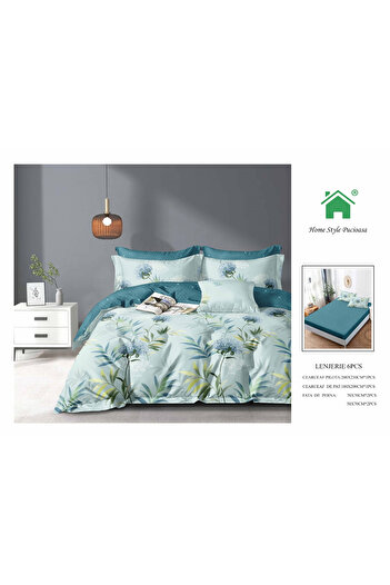 FIONNA.RO Finet Bed Linen With Elastic - Blue Flowers