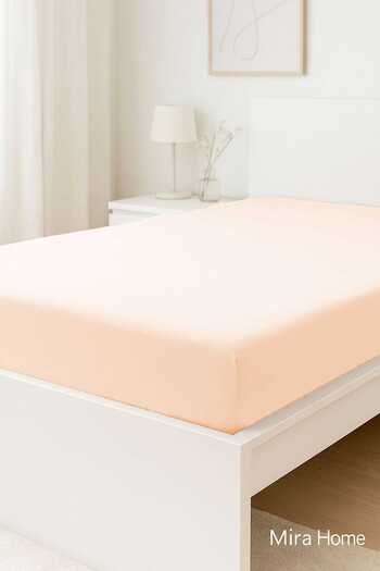 merland benvecocuk Double Plain Combed Cotton 100% Cotton Fitted Sheet 200X200 cm Oversized Newsheet Salmon