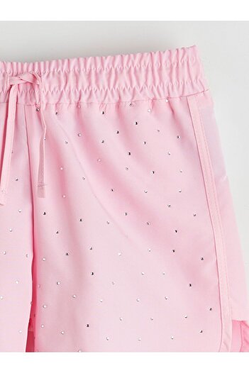 LC Waikiki Lcw Kids Quick Dry Uv Protection Stone Girls' Beach Shorts