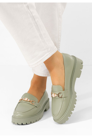 B T Shoes Μοκασίνια γυναικεια Aelle πρασινο