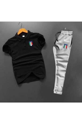 ByFourMan Men's Black Scuba Bottom Top Tracksuit Set