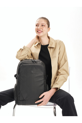 Pierre Cardin 061 Unisex Backpack School Bag Black