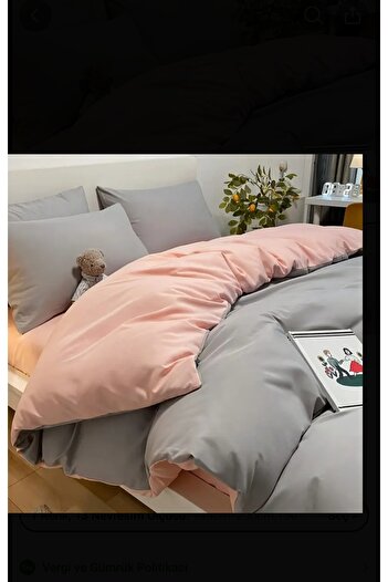 Arya Tekstil Double Bedding Set Gray Pink