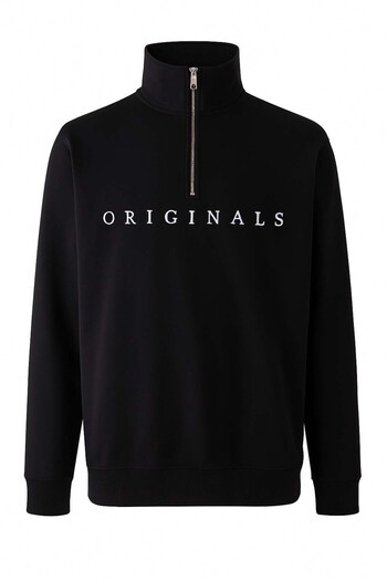 trender Originals Half Zip Black Men's Sweatshirt 26Kdt1000035