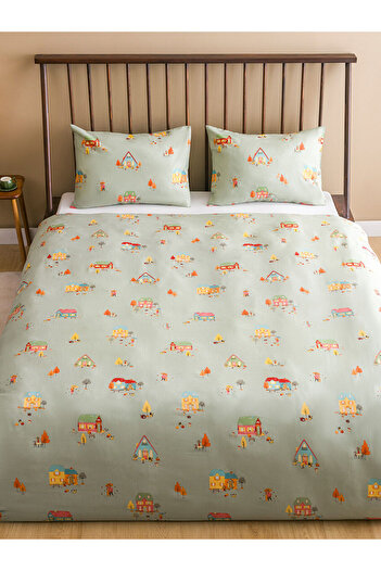LC Waikiki Mixed Printed Double Duvet Cover Set