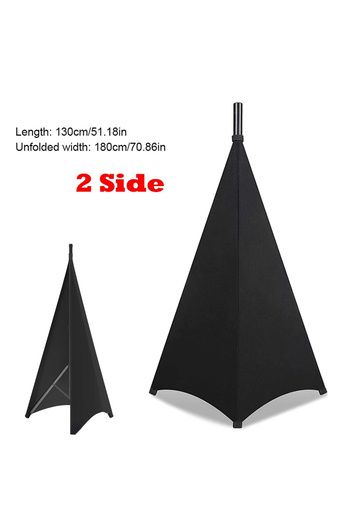 Choice1 Black Two Side Speaker Stand Cover Universal Flexible Stretchable Lighting Tripod Stands Skirt Scrim