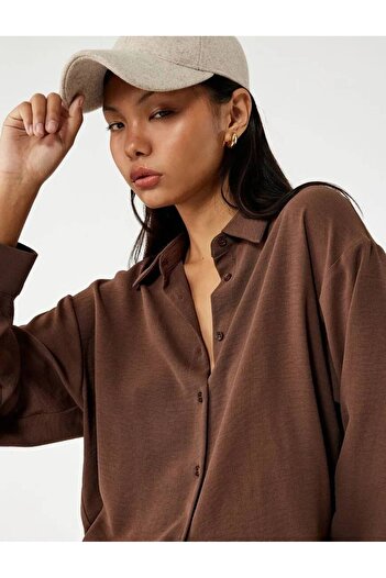 Koton Women's Long Sleeve Shirt 6Wal60004Iw