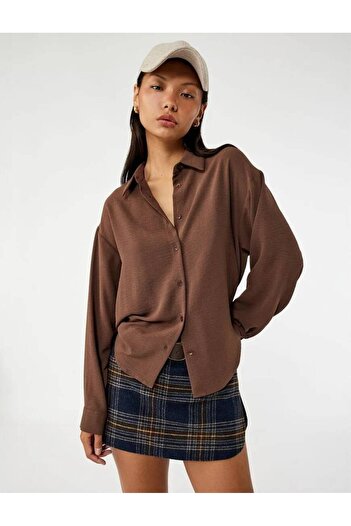 Koton Women's Long Sleeve Shirt 6Wal60004Iw