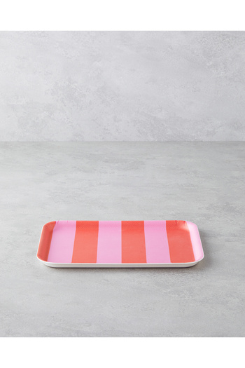 English Home Boldband Melamine Non-Slip Tray 20X28.5 cm Pink - Orange
