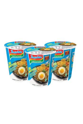 İndomie Instant Noodles, Halal Certified, Barbeque Chicken Flavor - (75gm x Pack of 3) x 6