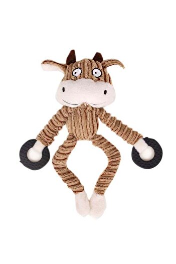 fun zone Generic Squeaky Dog Chew Toy Brown 25 x 5 x 22cm