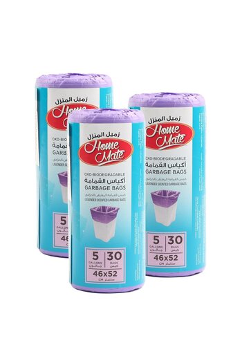 Homemate Home Mate Lavender Scented Garbage Bags 5 Gallon 46x52cm (3 x 30pcs)