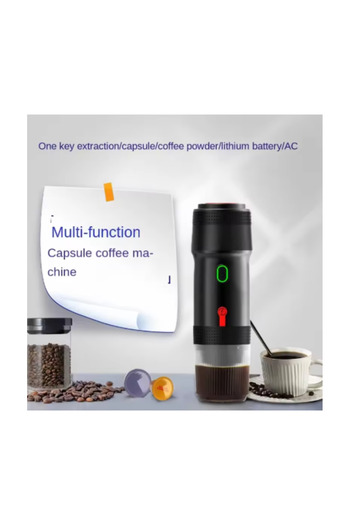 Generic Portable Electric Espresso Machine with Self-Heating, 20 Bar Pressure, USB-C & Car Charger