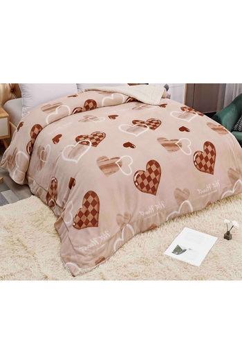 CHIRASO Cocolino CHIRASO Blanket, 200x230cm, Fur Inside, Double Bed, Colorful, Soft and Fluffy