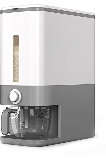 erorex Rice Dispenser, Large Sealed Grain Container Storage Measuring Cup, Food Cereal Container Bins