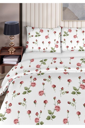 Evim Akfil Pink Double Duvet Cover Set 200X220Cm Dark Red