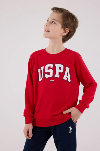 U.S. Polo Assn. Us Polo Assn Boys' Tracksuit Set 4-8 Years Red