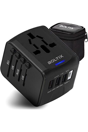 Generic BOLTIX Universal Travel Adapter, International Plug and Socket Adapter with 3 USB Ports + 1 Type C P