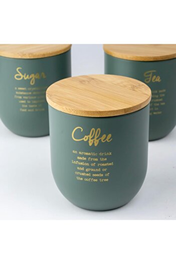 erorex Earl Coffee Canister Bamboo Lid Petite Coffee Storage Container Compact Coffee Caddy Stylish Coffee