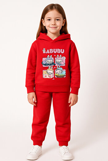 Let's Wear For Girls #3 İplik Compact Sweatshirt Tracksuit Set - 2 Piece Sport Set