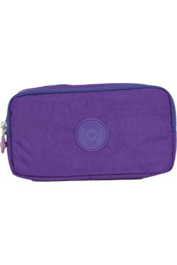 Pippa Yogi Two-Eyed Girl Purple Crinkle Fabric Pencil Bag/Pencil Holder - Kk975-8