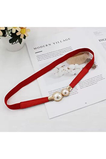 Mynoa Pearl-Embellished,Elastic Women's Belt,Coat Belt,Dress Belt,Waist Belt,Pantalon Belt.