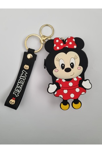 KÜÇÜKKANATLAR Model Silicone Child Wallet and Keychain with Minie Dress