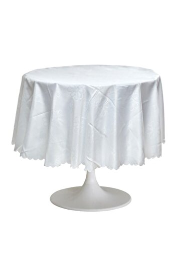 Heinner Home Anti-Stain Jacquard Tablecloth Heinner Home, 100% Polyester, 180 cm diameter, white, model 01