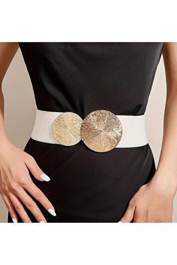 Mynoa İtal Elastic Straw Belt,Women's Belt,Jacket Belt,Rubber Belt