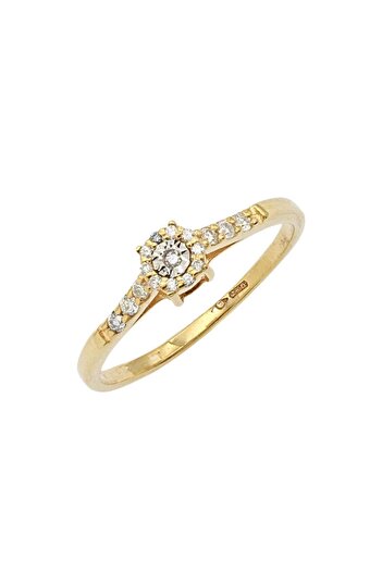 Bijuteria SORELLY Inel de Logodna Aur 14k cu Diamante 0.131ct 14