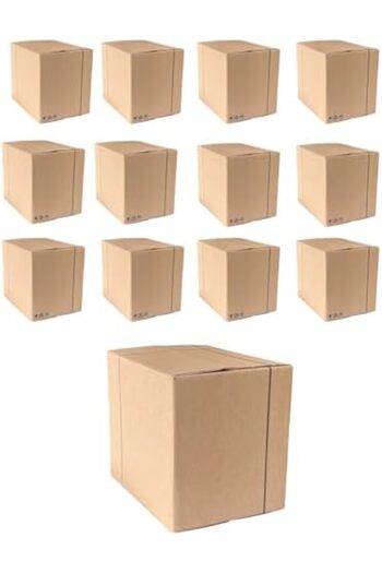 Generic Moving Storage Boxes, 43x31x31 cm, Pack of 12, Brown Cardboard