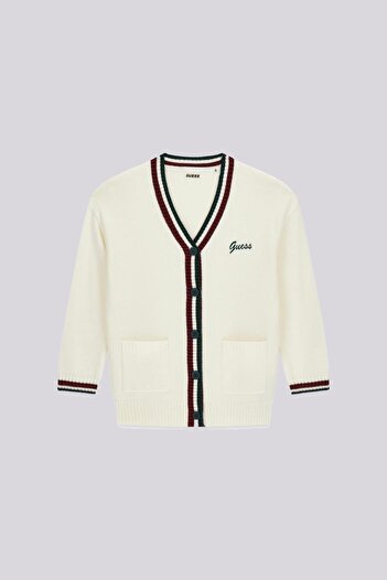 Guess Bg Store Girl's White Cardigan