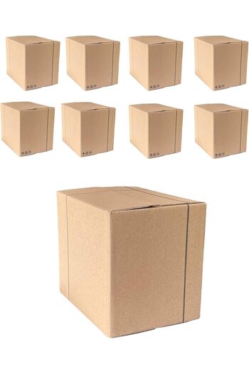 Generic Moving Storage Boxes, 43x31x31 cm, Brown Cardboard, Pack of 8