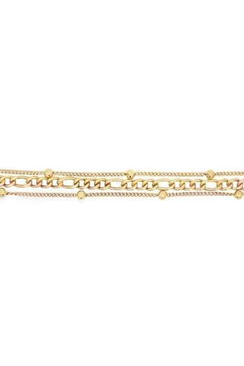 Bijuteria SORELLY Bratara Placata cu Aur Layered Cuban