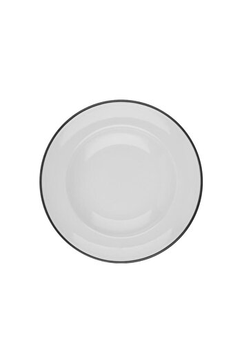 İD FİNE Id Fine Modest Black Miro Pit Plate 25 cm Pack of 12