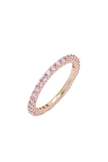 Bijuteria SORELLY Inel Argint Placat cu Aur Roz Tennis Pink 8