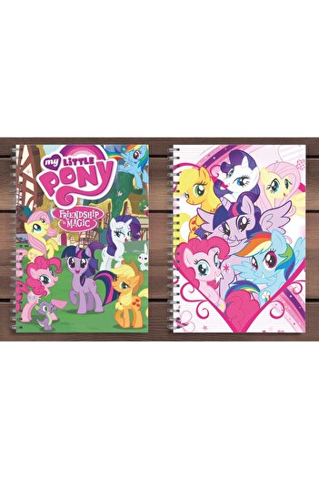 nihonwosekai 2 Pcs Pony Friends My Little Pony A5 Anime Spiral Notebook 50 Sheets