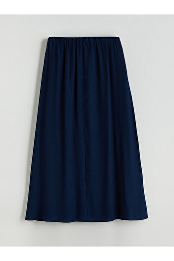LC Waikiki Textured Flared Skirt with Elastic Waist