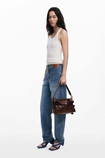 Desigual Medium shiny floral bag