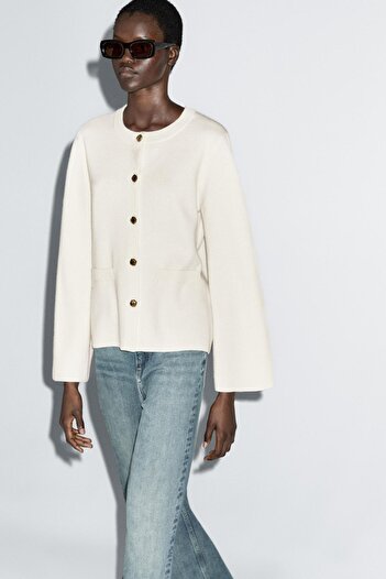 Massimo Dutti %100 yün triko hırka