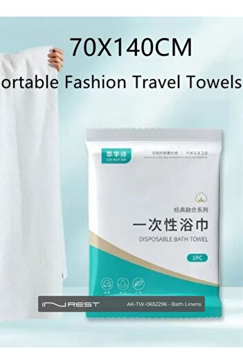 INREST Travel Portable Bath Towel 100% Microfiber Size 70*140 cm -