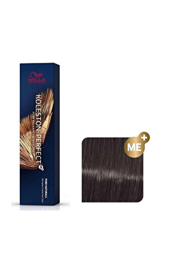 Wella Permanent Hair Dye 4/0 - Pure Naturals Koleston Perfect Me+ Medium Brown -