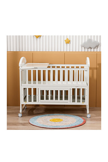 Bonfino Dream Luxe Cot and Rocking Bed, 123 x 75 x 19 cm, 0 Months+ - White