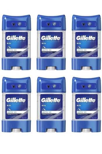 Gillette Anti-perspirant Gel Arctic Ice 48HR Protection 70ml (Pack of 6)