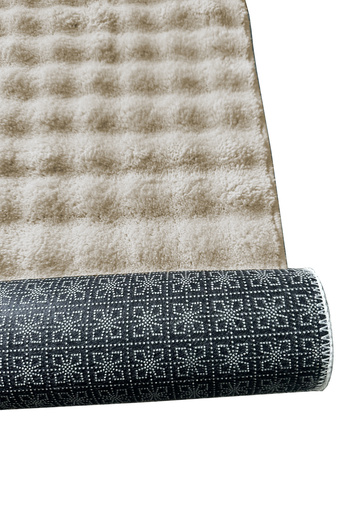 Chilai Home Fluffy Stone Non-Slip Base Bubble Plush Bath Mat Washable